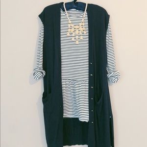 Navy Sleeveless Summer Topper